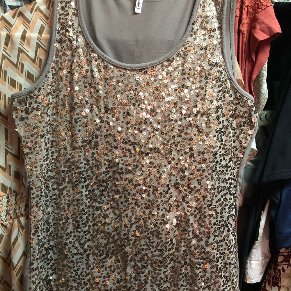 Sequin tank top